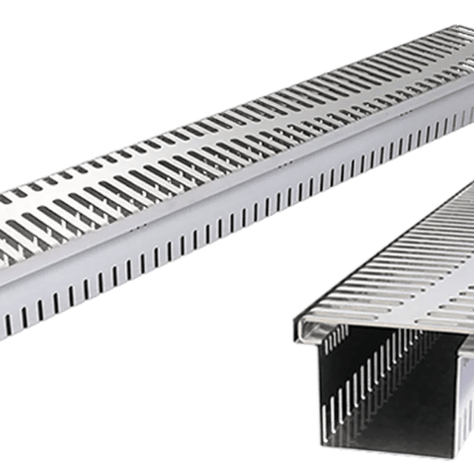 DRS -STABILE- Dreneringsrenne med Rivo design rist. 14 cm x 6 cm x 100 cm.