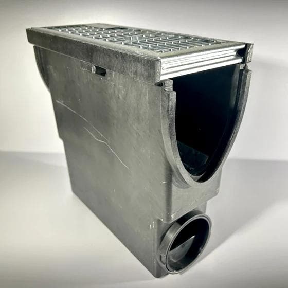 100V-Line sandfang, gitterrist, C250. Koksgrå