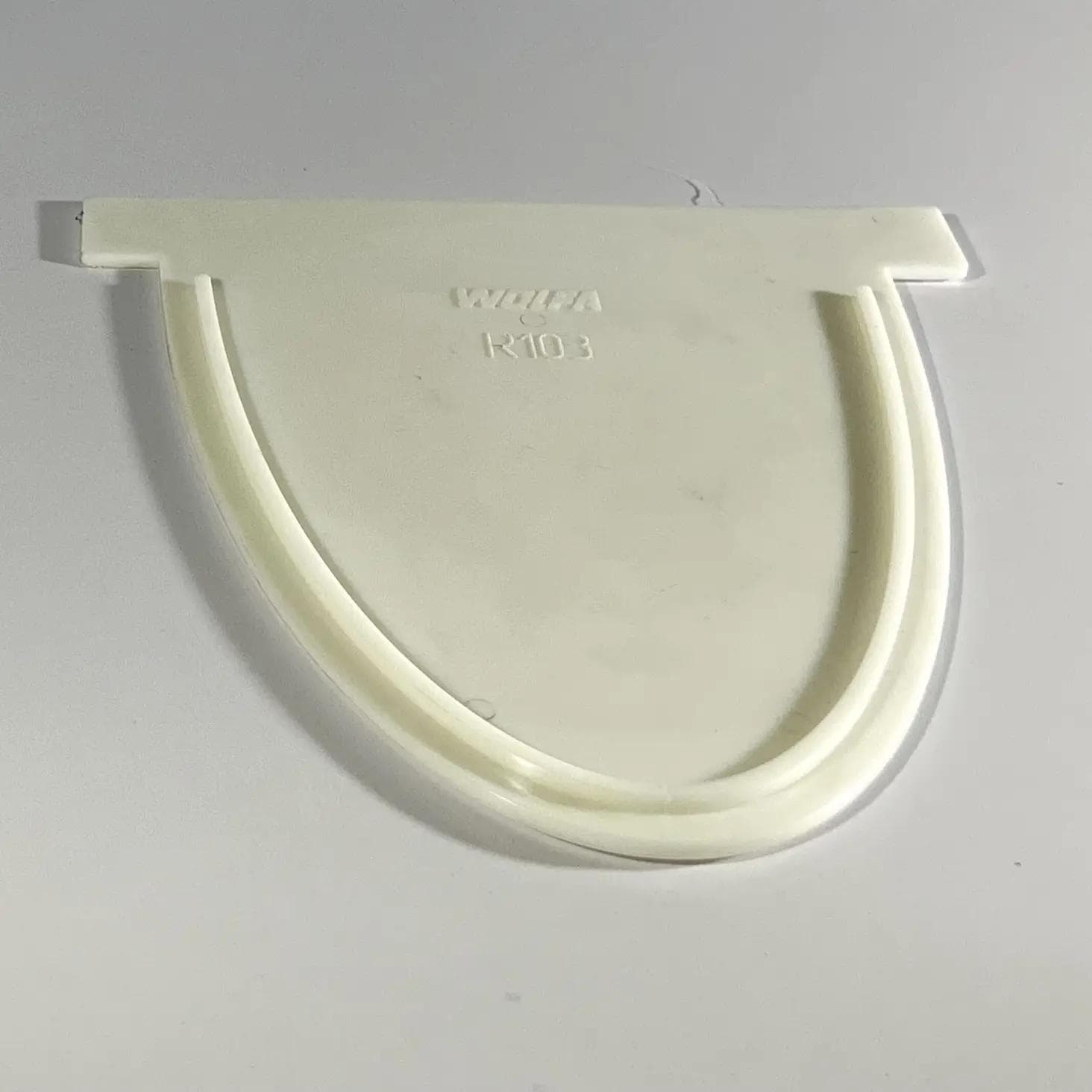 150V - endestykke. Lys grå