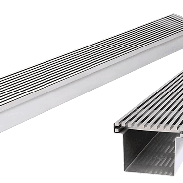 ERS -STABILE- Dreneringsrenne med Hydra Linearis rist. 14 cm x 6 cm x 100 cm.